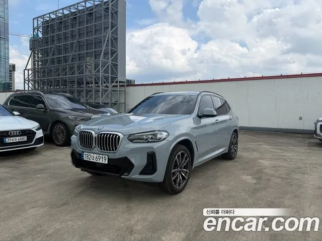 BMW X3 2023 — 21 871 км, светло-серебристый, Корея — под ключ — фото 2