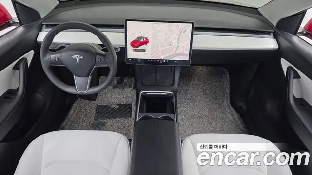 TESLA MODEL Y 2022 — 45 230 км, красный, Корея — под ключ — фото 7