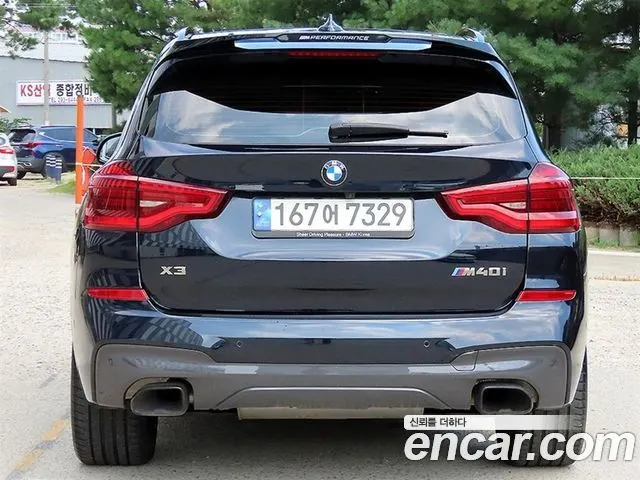 BMW X3 2021 — 30 441 км, синий, Корея — под ключ — фото 1