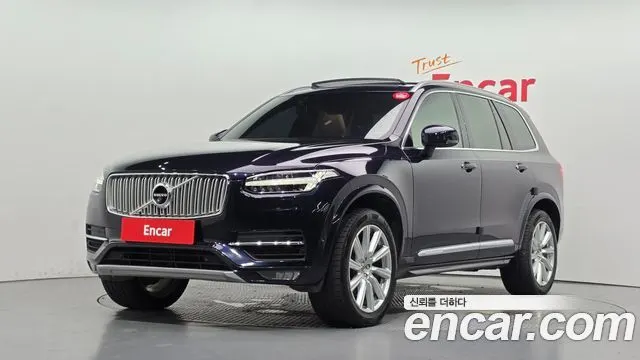 VOLVO XC90 2017 — 183 395 км, синий, Корея — под ключ — фото 1