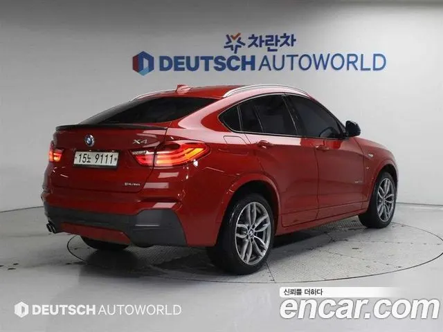 BMW X4 2015 — 124 513 км, красный, Корея — под ключ — фото 2
