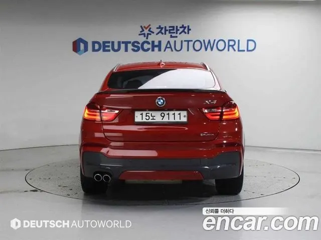 BMW X4 2015 — 124 513 км, красный, Корея — под ключ — фото 4