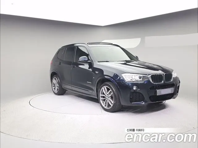 BMW X3 2016 — 98 396 км, синий, Корея — под ключ — фото 3