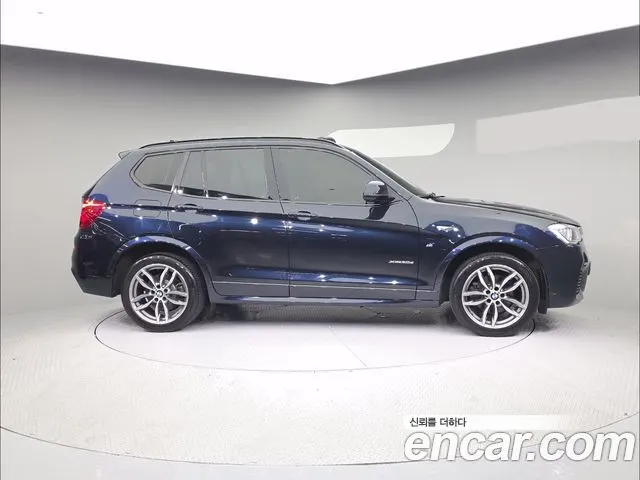 BMW X3 2016 — 98 396 км, синий, Корея — под ключ — фото 5