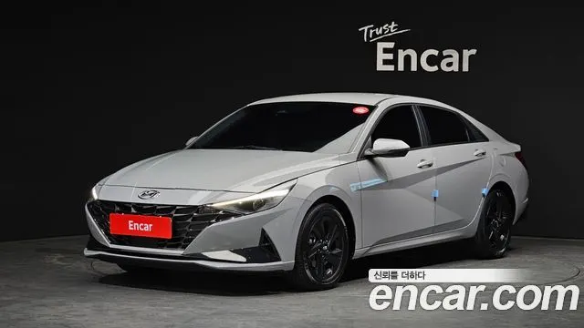 HYUNDAI AVANTE HYBRID 2023 — 77 473 км, серебристо-серый, Корея — под ключ — фото 1
