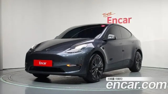 TESLA MODEL Y 2022 — 85 442 км, серый, Корея — под ключ — фото 12