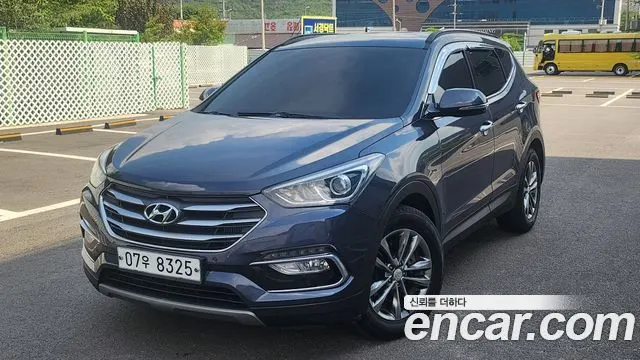 HYUNDAI SANTA FE 2018 — 119 000 км, синий, Корея — под ключ — фото 1