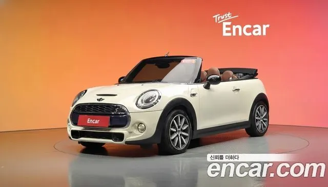 MINI COOPER S CONVERTIBLE 2017 — 89 324 км, белый-перламутр, Корея — под ключ — фото 2