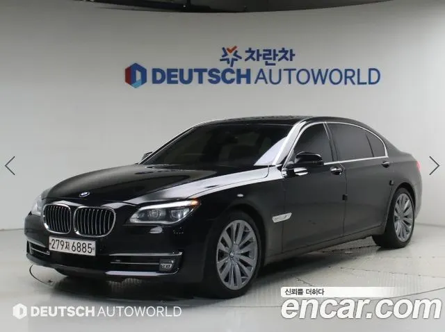 BMW 7 SERIES 2015 — 203 517 км, чёрный, Корея — под ключ — фото 1