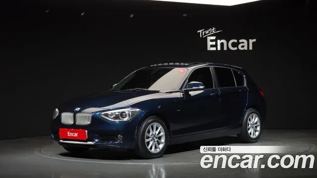 BMW 1 SERIES 2014 — 114 920 км, синий, Корея — под ключ — фото 1