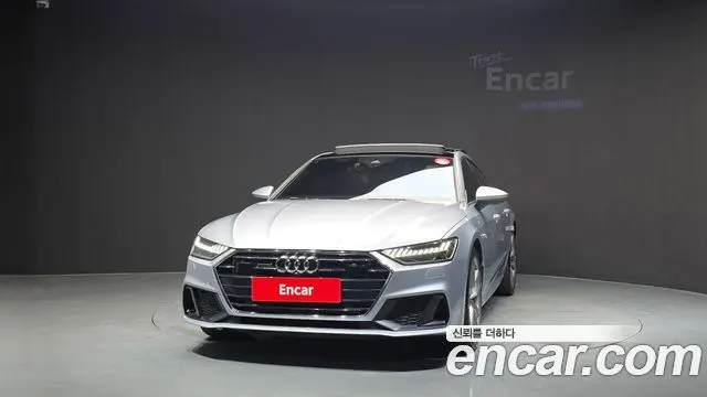 AUDI A7 2021 — 47 242 км, серебристо-серый, Корея — под ключ — фото 3