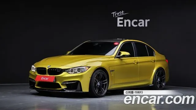 BMW M3 2017 — 82 066 км, золотистый, Корея — под ключ — фото 1