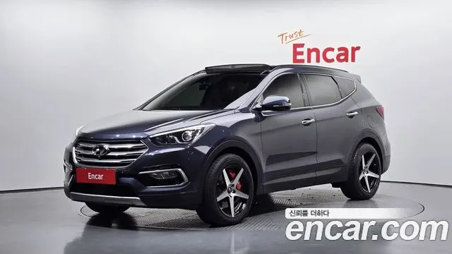 HYUNDAI SANTA FE 2017 — 162 561 км, синий, Корея — под ключ — фото 1