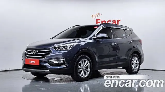 HYUNDAI SANTA FE 2018 — 116 861 км, синий, Корея — под ключ — фото 1