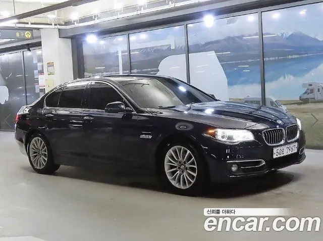 BMW 5 SERIES 2015 — 159 010 км, синий, Корея — под ключ — фото 11