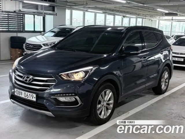 HYUNDAI SANTA FE 2016 — 200 450 км, синий, Корея — под ключ — фото 2