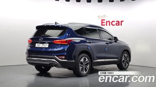 HYUNDAI SANTA FE 2019 — 142 754 км, синий, Корея — под ключ — фото 2