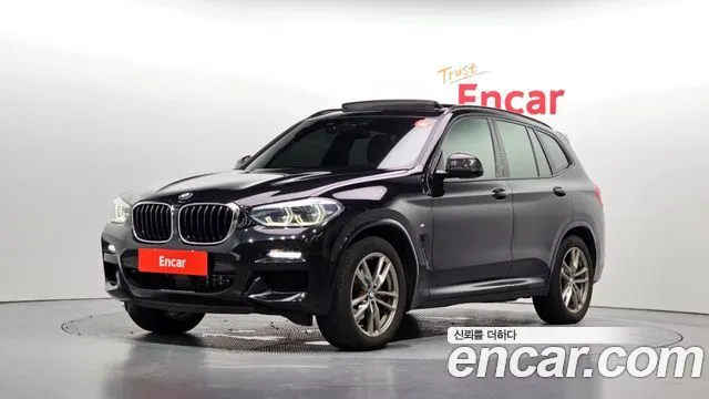 BMW X3 2021 — 78 458 км, чёрный, Корея — под ключ — фото 1