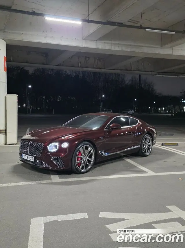 BENTLEY CONTINENTAL 2019 — 73 000 км, бордовый, Корея — под ключ — фото 2