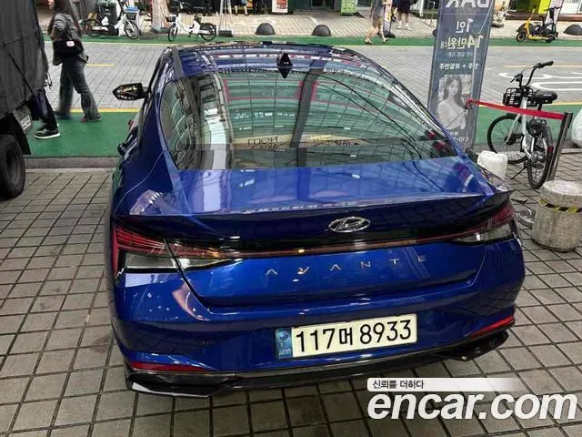 HYUNDAI AVANTE HYBRID 2022 — 128 000 км, синий, Корея — под ключ — фото 7