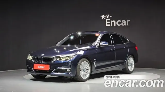 BMW 3 SERIES GT 2018 — 86 441 км, синий, Корея — под ключ — фото 1