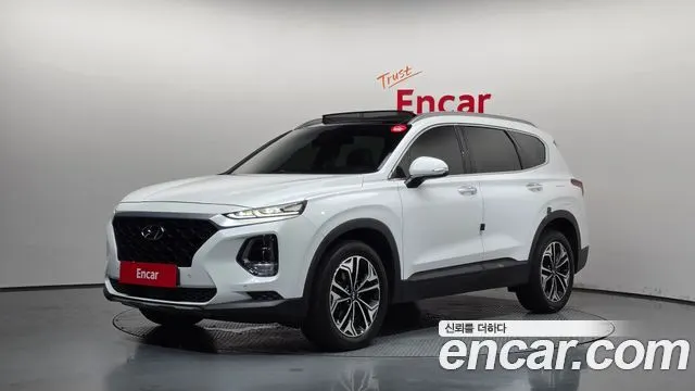 HYUNDAI SANTA FE 2019 — 114 393 км, белый, Корея — под ключ — фото 1