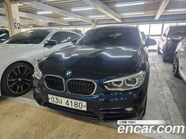 BMW 1 SERIES 2017 — 87 603 км, синий, Корея — под ключ — фото 12