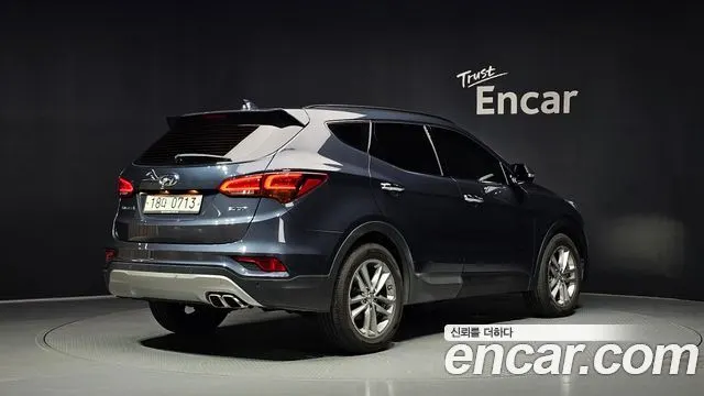 HYUNDAI SANTA FE 2016 — 62 065 км, синий, Корея — под ключ — фото 2