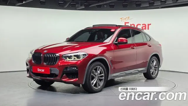 BMW X4 2020 — 136 532 км, красный, Корея — под ключ — фото 1