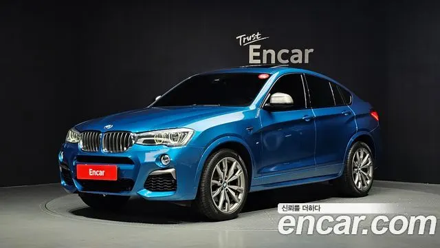 BMW X4 2016 — 104 586 км, голубой, Корея — под ключ — фото 1