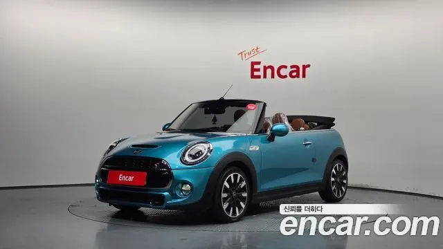 MINI COOPER S CONVERTIBLE 2019 — 45 416 км, голубой, Корея — под ключ — фото 1