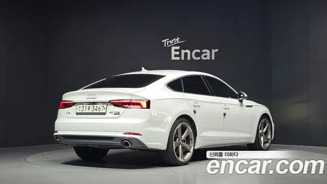 AUDI A5 2019 — 93 276 км, белый, Корея — под ключ — фото 2