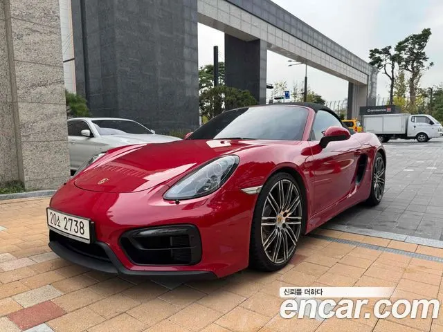 PORSCHE BOXSTER 2015 — 91 600 км, красный, Корея — под ключ — фото 1
