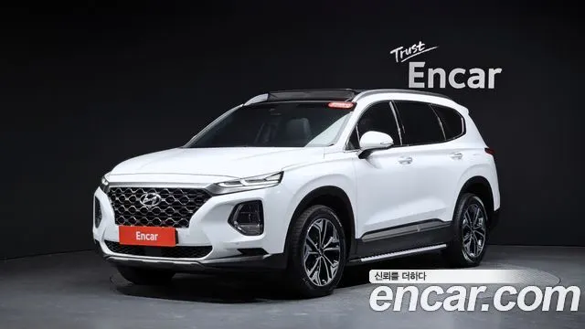 HYUNDAI SANTA FE 2019 — 127 709 км, белый, Корея — под ключ — фото 1