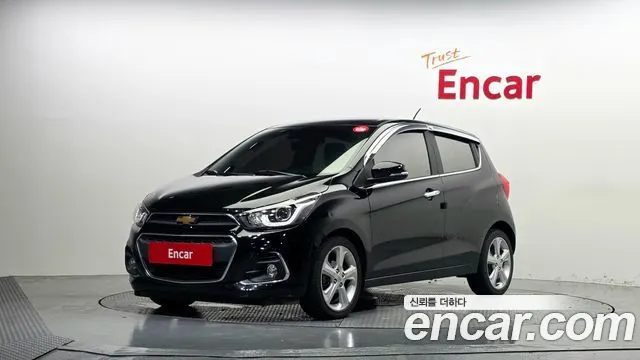 CHEVROLET SPARK 2017 — 98 206 км, чёрный, Корея — под ключ — фото 1