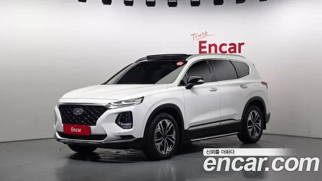 HYUNDAI SANTA FE 2019 — 87 001 км, белый, Корея — под ключ — фото 1