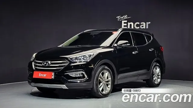 HYUNDAI SANTA FE 2017 — 180 592 км, чёрный, Корея — под ключ — фото 1