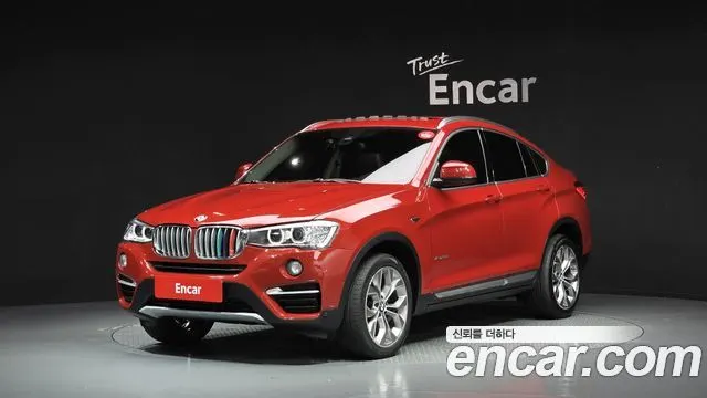 BMW X4 2015 — 137 827 км, красный, Корея — под ключ — фото 1