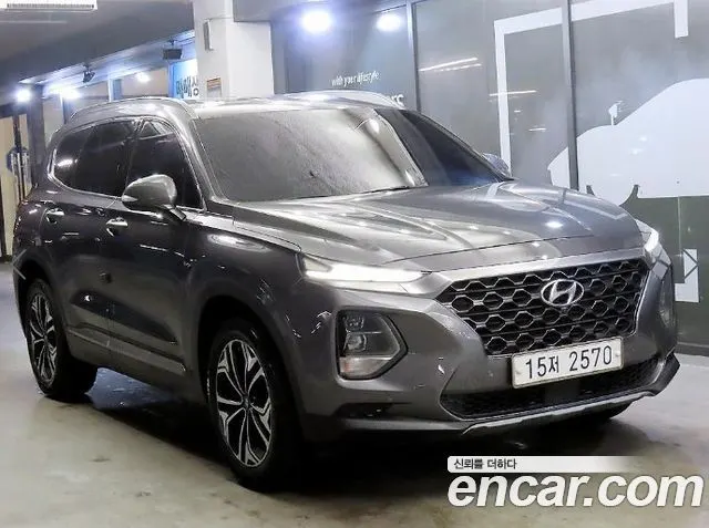 HYUNDAI SANTA FE 2019 — 180 221 км, серый, Корея — под ключ — фото 1