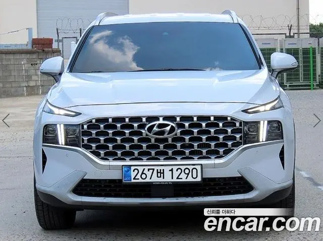 HYUNDAI SANTA FE 2021 — 152 427 км, белый, Корея — под ключ — фото 1