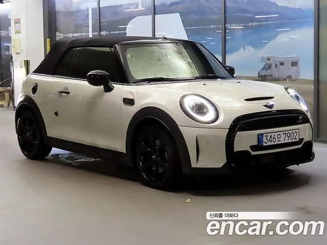 MINI COOPER S CONVERTIBLE 2022 — 14 331 км, белый, Корея — под ключ — фото 1