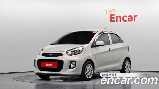 KIA MORNING 2016 — 105 361 км, белый-перламутр, Корея — под ключ — фото 1