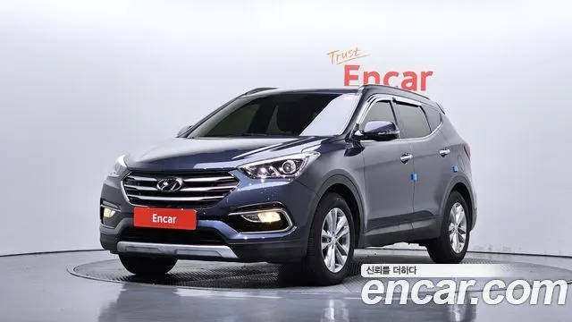HYUNDAI SANTA FE 2018 — 70 832 км, синий, Корея — под ключ — фото 1