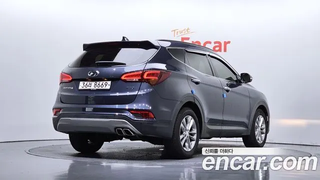 HYUNDAI SANTA FE 2018 — 70 832 км, синий, Корея — под ключ — фото 2
