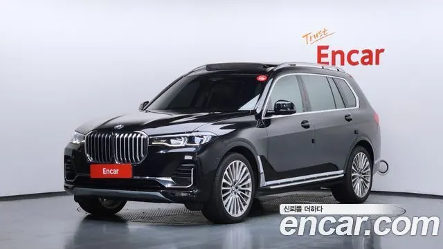 BMW X7 2021 — 123 755 км, чёрный, Корея — под ключ — фото 1