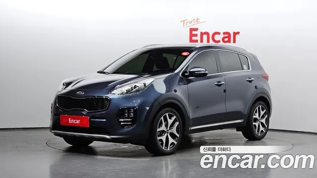 KIA SPORTAGE 2018 — 76 529 км, синий, Корея — под ключ — фото 1