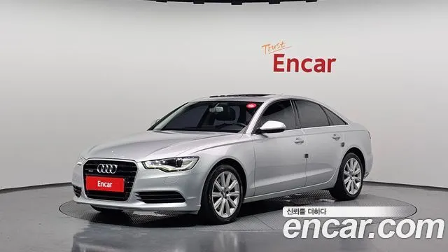 AUDI A6 2012 — 125 109 км, серебристо-серый, Корея — под ключ — фото 1