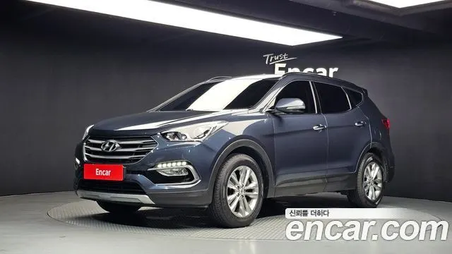 HYUNDAI SANTA FE 2016 — 172 012 км, синий, Корея — под ключ — фото 1