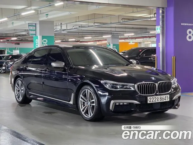 BMW 7 SERIES 2018 — 93 386 км, синий, Корея — под ключ — фото 2