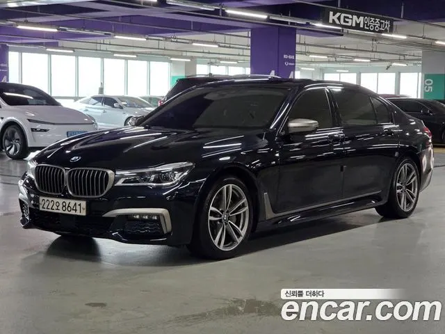 BMW 7 SERIES 2018 — 93 386 км, синий, Корея — под ключ — фото 3